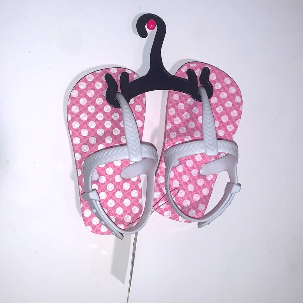 PINK TODDLER POLKA DOT SANDALS